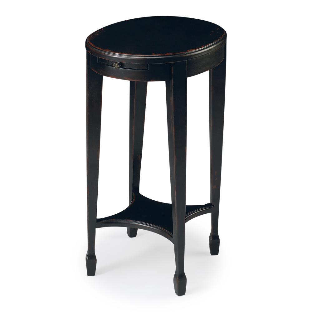 Arielle Plum Side Table, Black. Picture 1