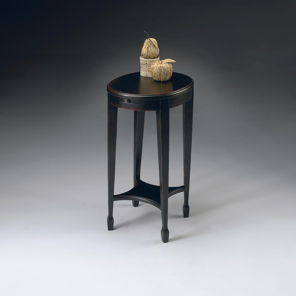 Arielle Plum Side Table, Black. Picture 2