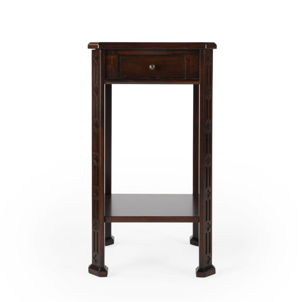 Moyer Side Table with Storage, Dark Brown. Picture 5