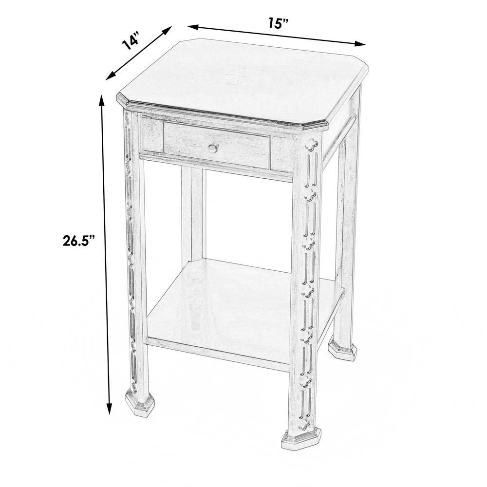 Moyer Side Table with Storage, Dark Brown. Picture 9
