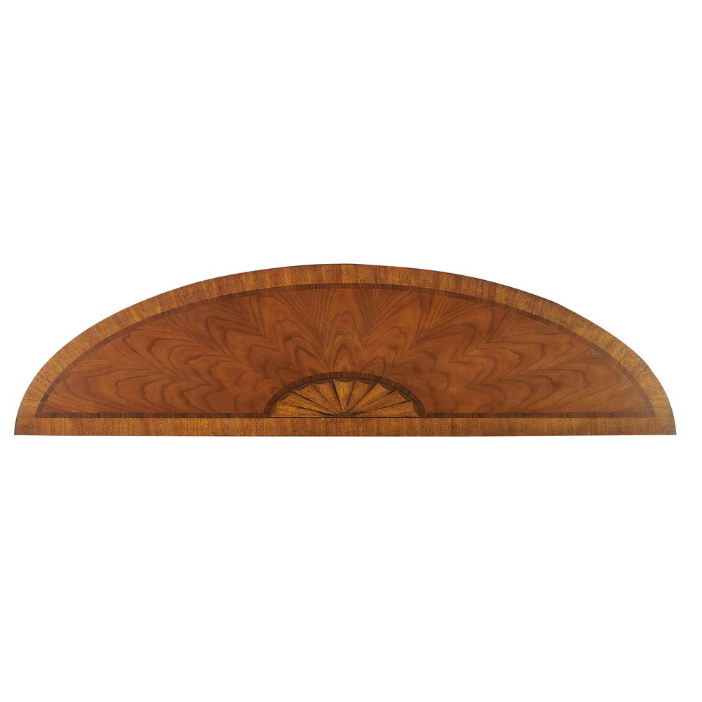 Latham Demilune Console Table, Medium Brown. Picture 4