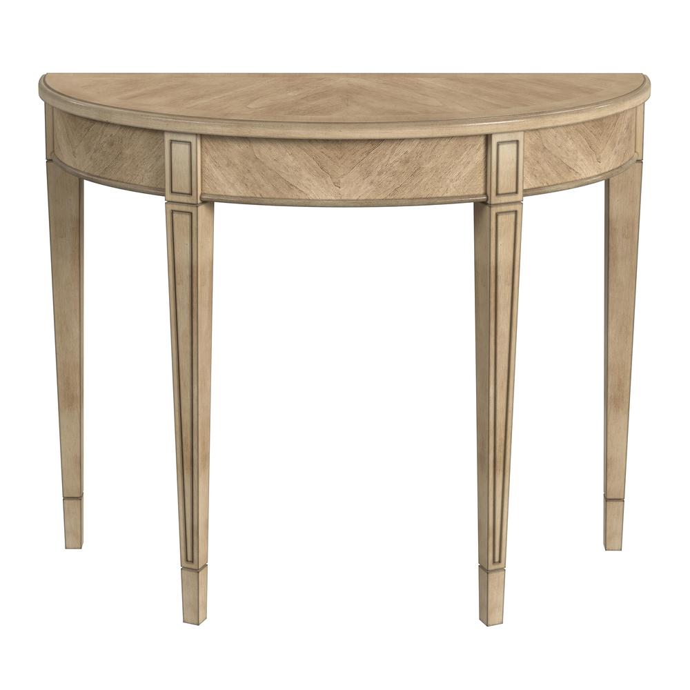 Hampton Demilune 36" Console Table, Beige. Picture 1