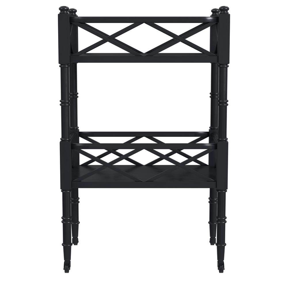 Foster 2 Tier Bar Cart, Black. Picture 3