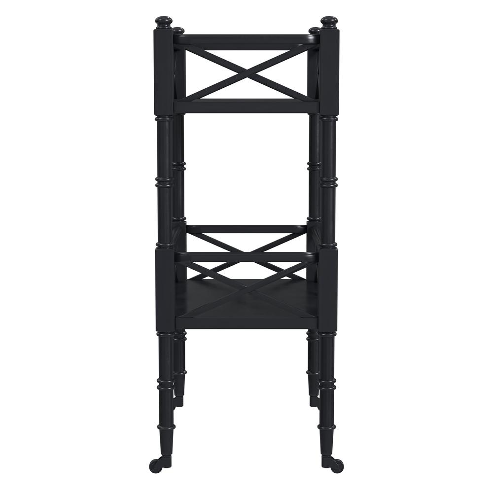 Foster 2 Tier Bar Cart, Black. Picture 4