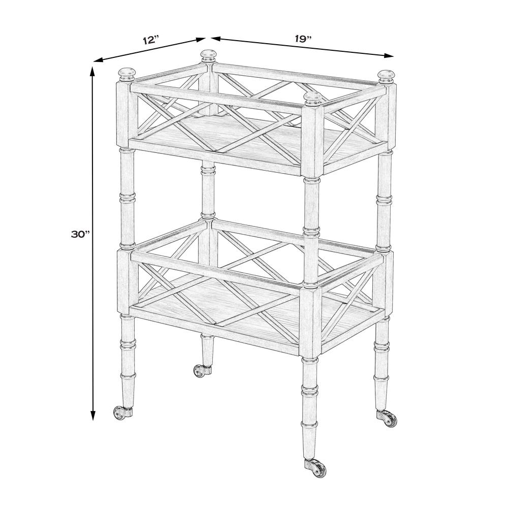 Foster 2 Tier Bar Cart, Black. Picture 6
