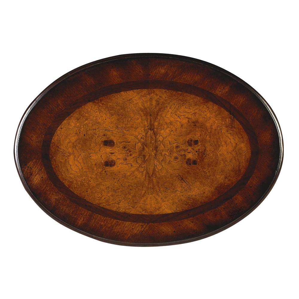 Whitley Oval Side Table, Dark Brown. Picture 2