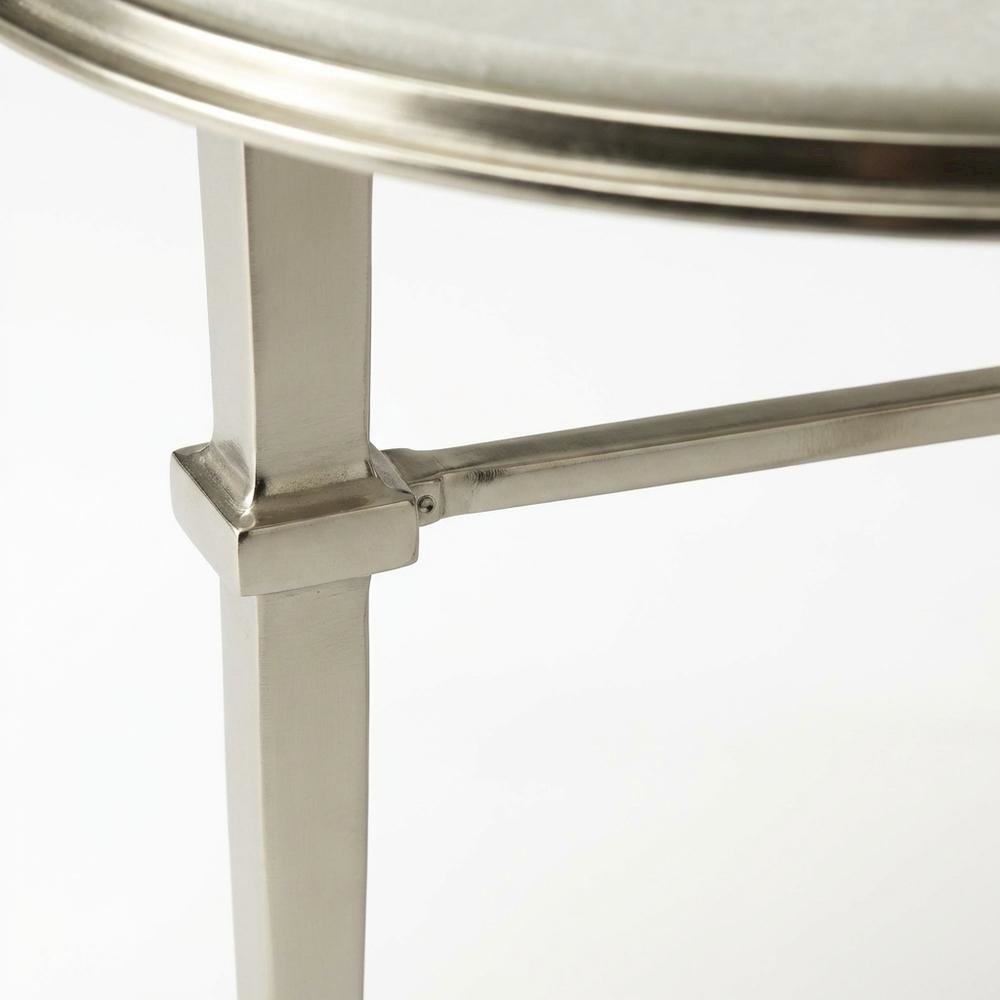 Round Marble Top End Table, Modern Accent Side Table for Living Room Bedroom. Picture 7