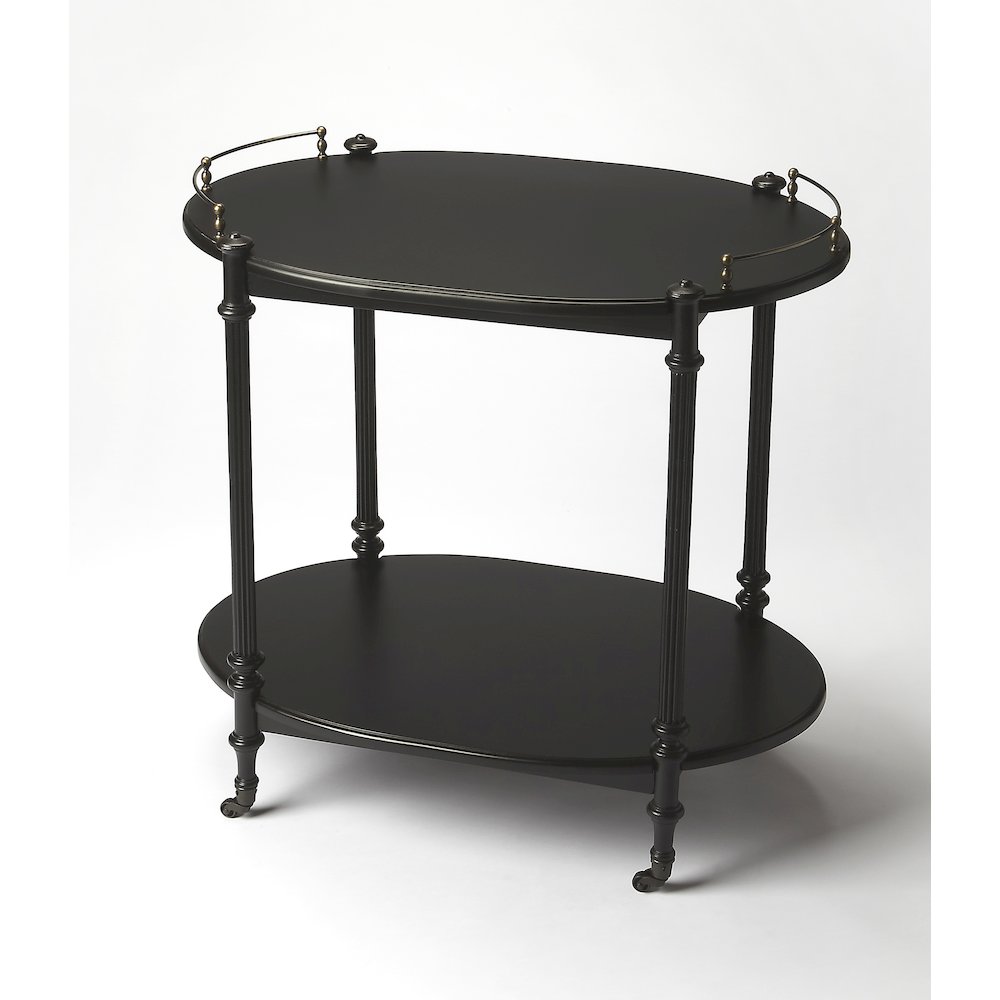 Kathleen 2 Tier Bar Cart, Black. Picture 1