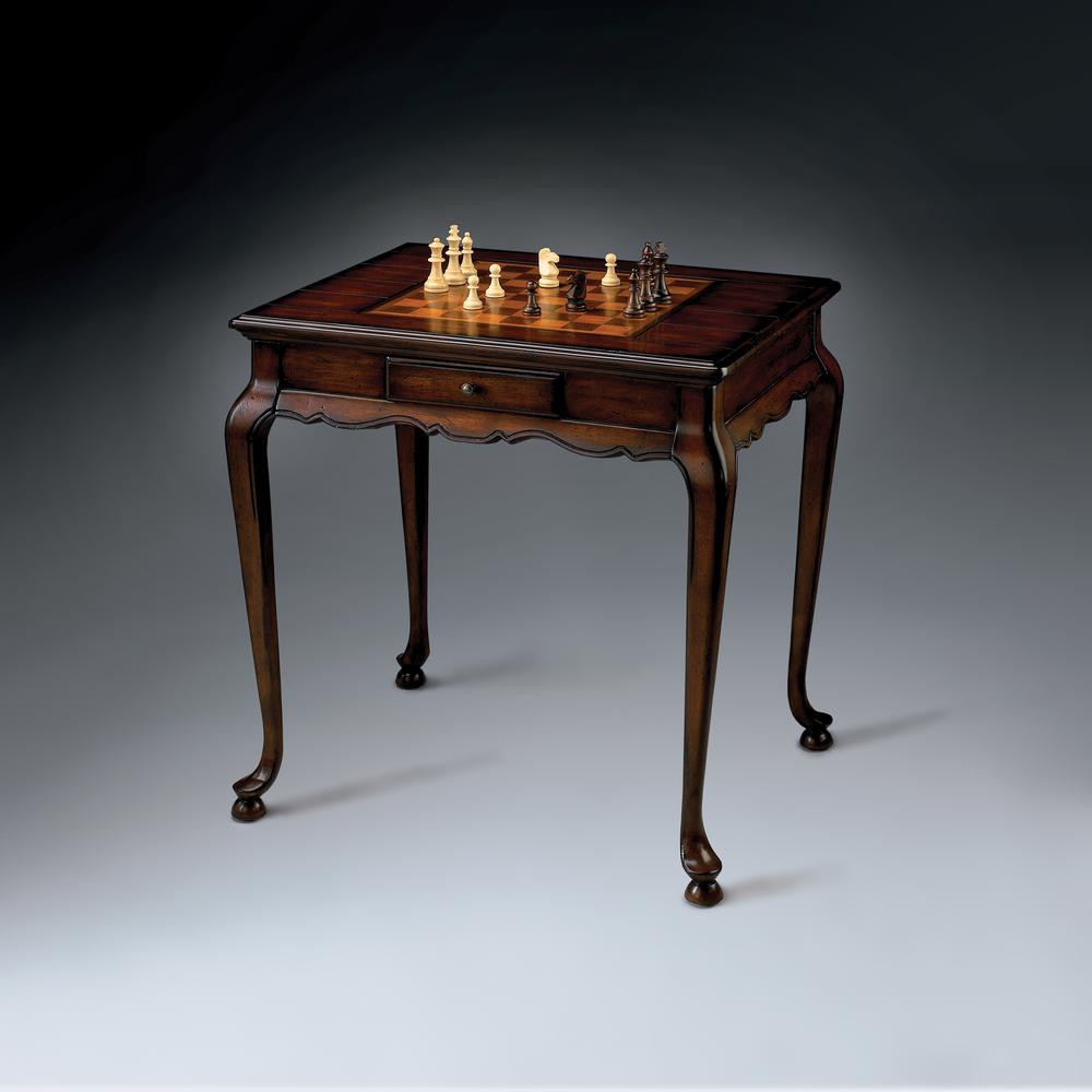 Bannockburn Game Table, Dark Brown. Picture 4