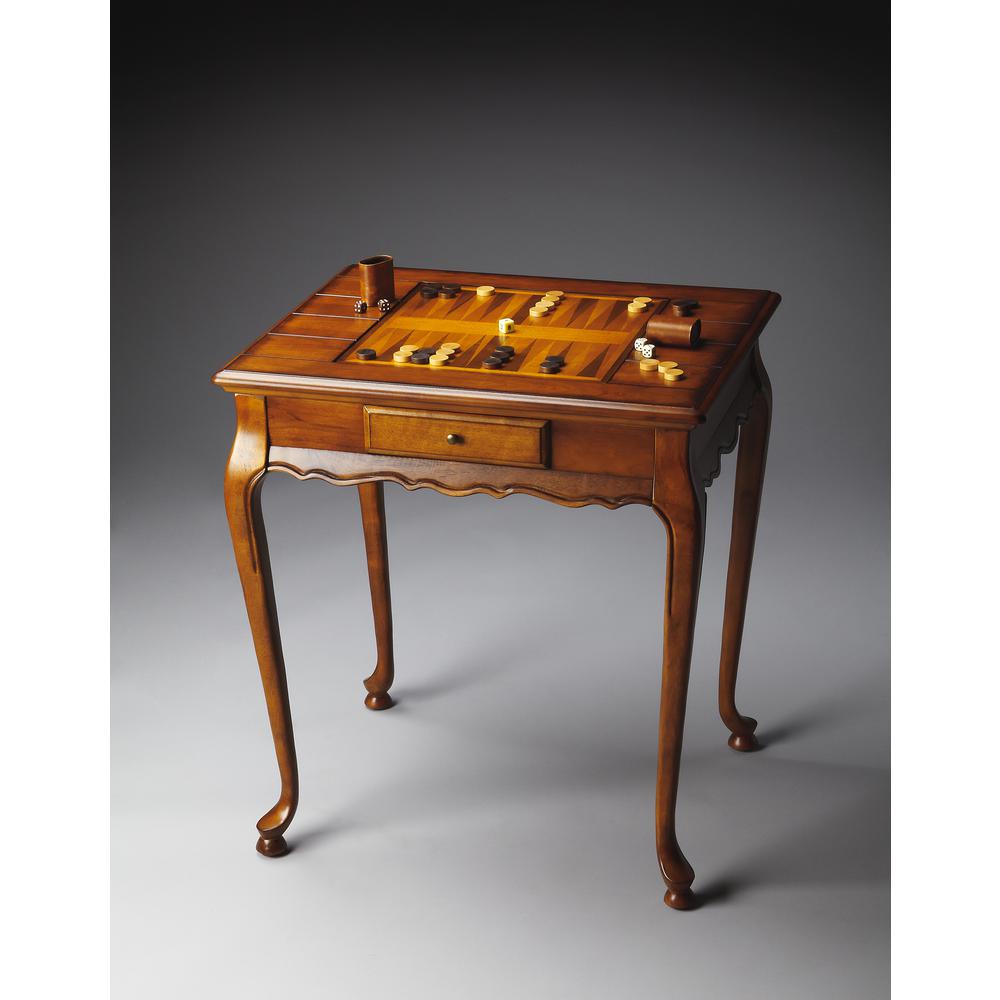 Bannockburn Game Table, Medium Brown. Picture 4