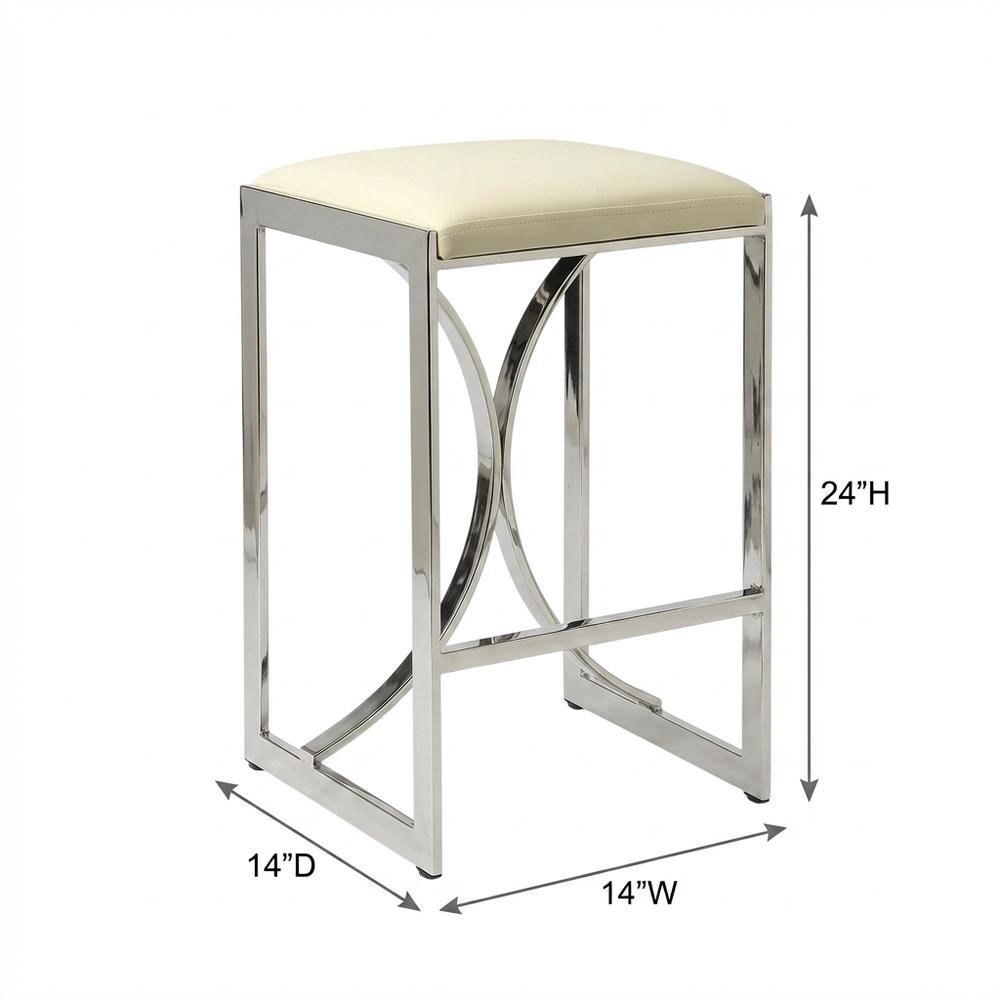 Pedestal Counter Stool with Footrest, Modern Contemporary Dining Room Chair. Picture 4