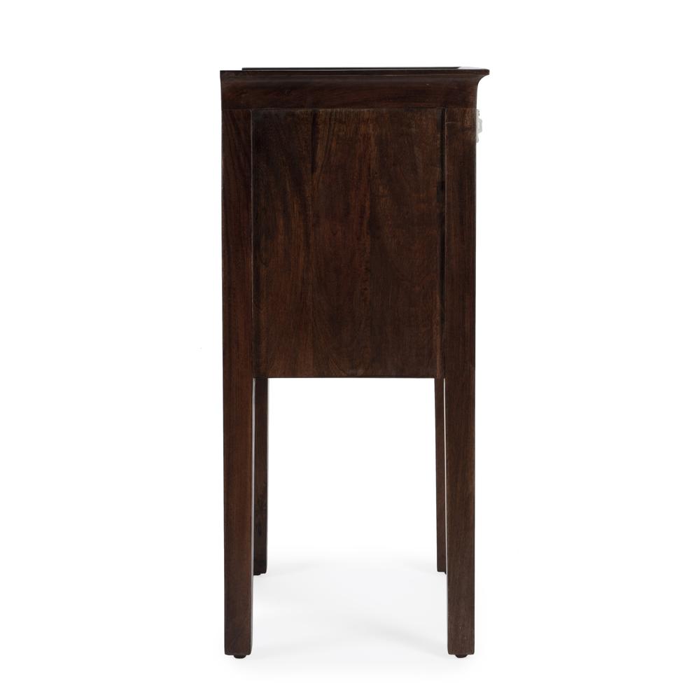 Gabriel Solid Wood Side Table, Dark Brown. Picture 3