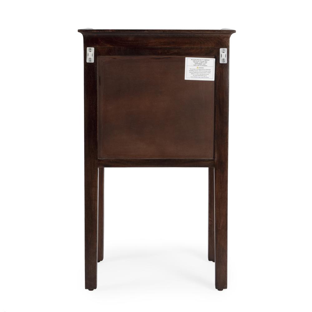 Gabriel Solid Wood Side Table, Dark Brown. Picture 4