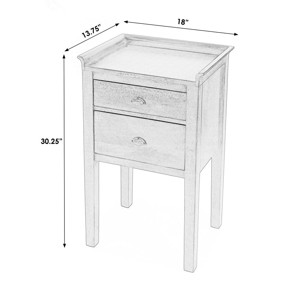Gabriel Solid Wood Side Table, Dark Brown. Picture 6