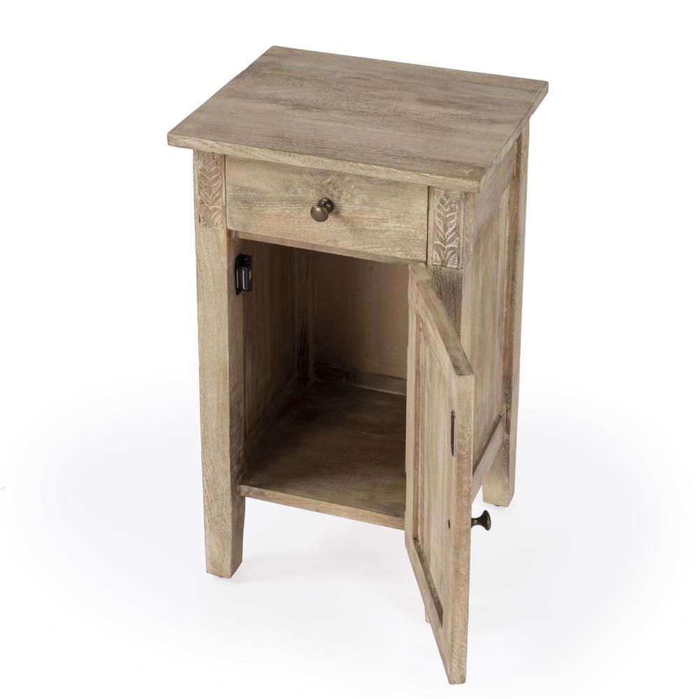 Switra 1 door 1 drawer End Table, Light Brown. Picture 2