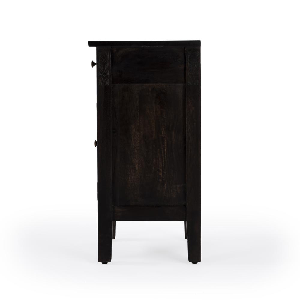 Switra 1 door 1 drawer End Table, Dark Brown. Picture 6