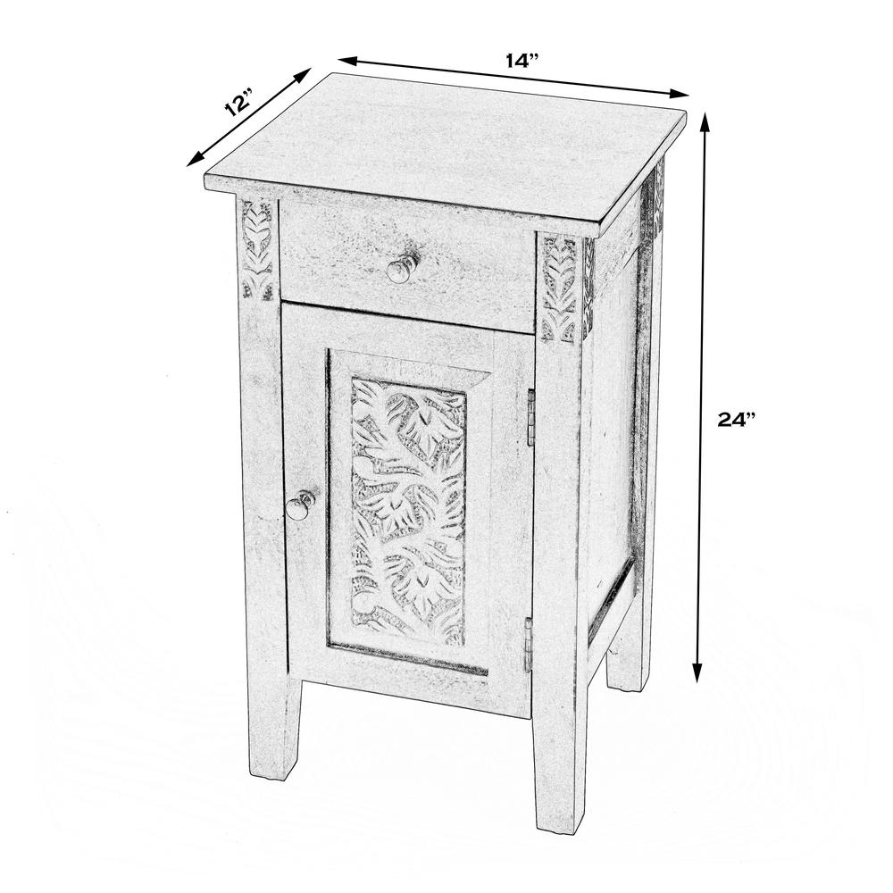 Switra 1 door 1 drawer End Table, Dark Brown. Picture 9