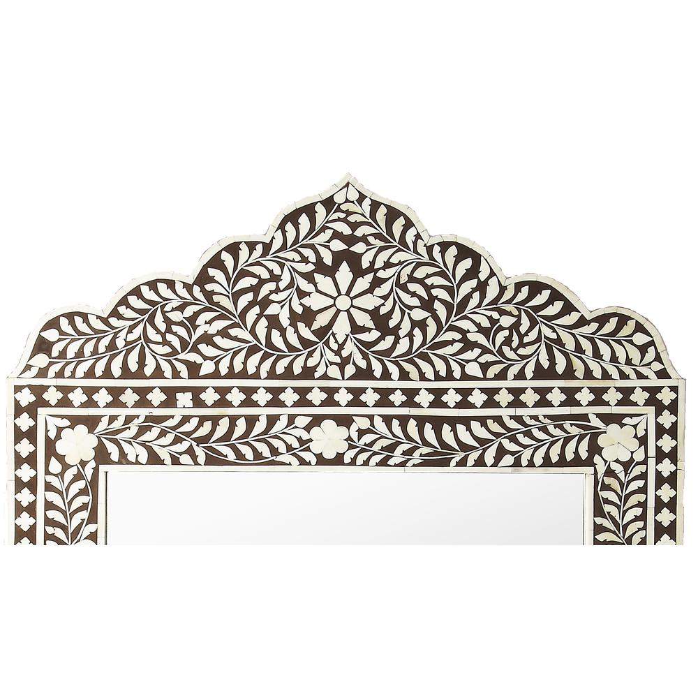 Vivienne Bone Inlay Wall Mirrored, Dark Brown. Picture 2