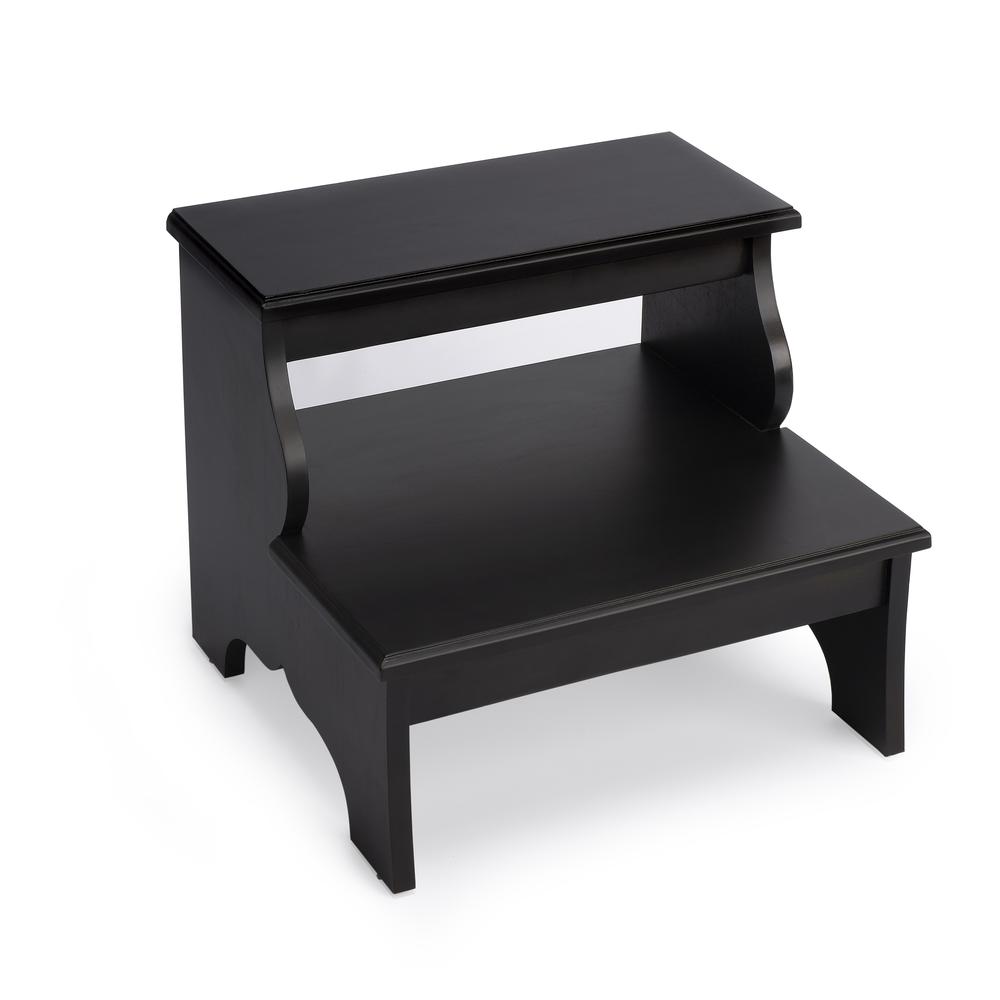 Melrose Brushed Sable Step Stool, Dark Brown. Picture 1