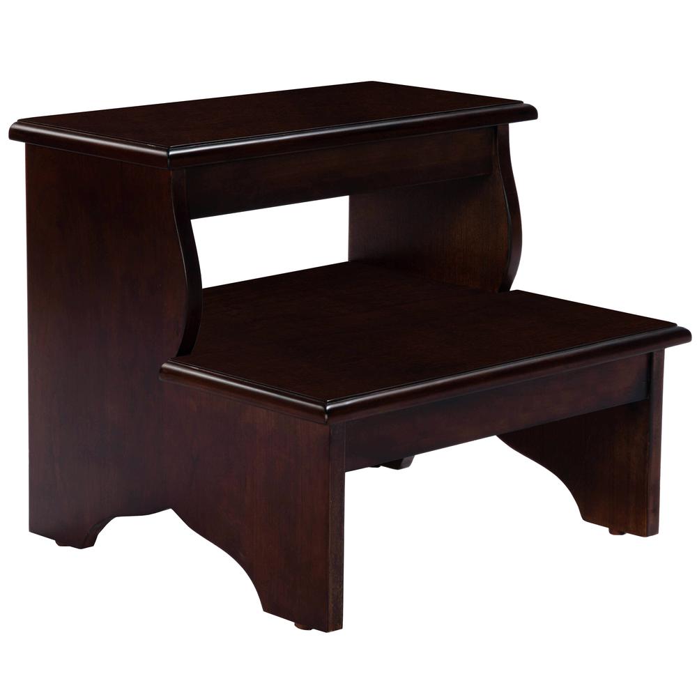 Melrose Step Stool, Dark Brown. Picture 1