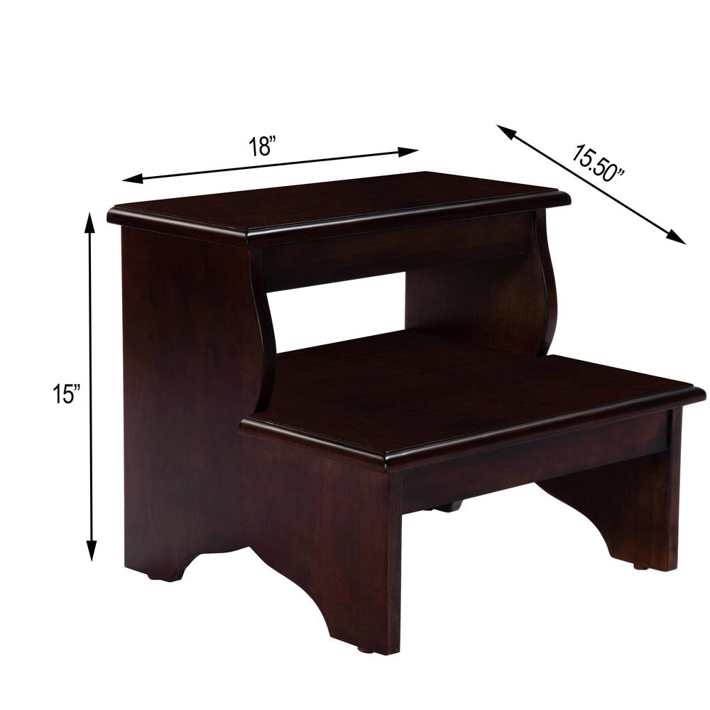Melrose Step Stool, Dark Brown. Picture 10