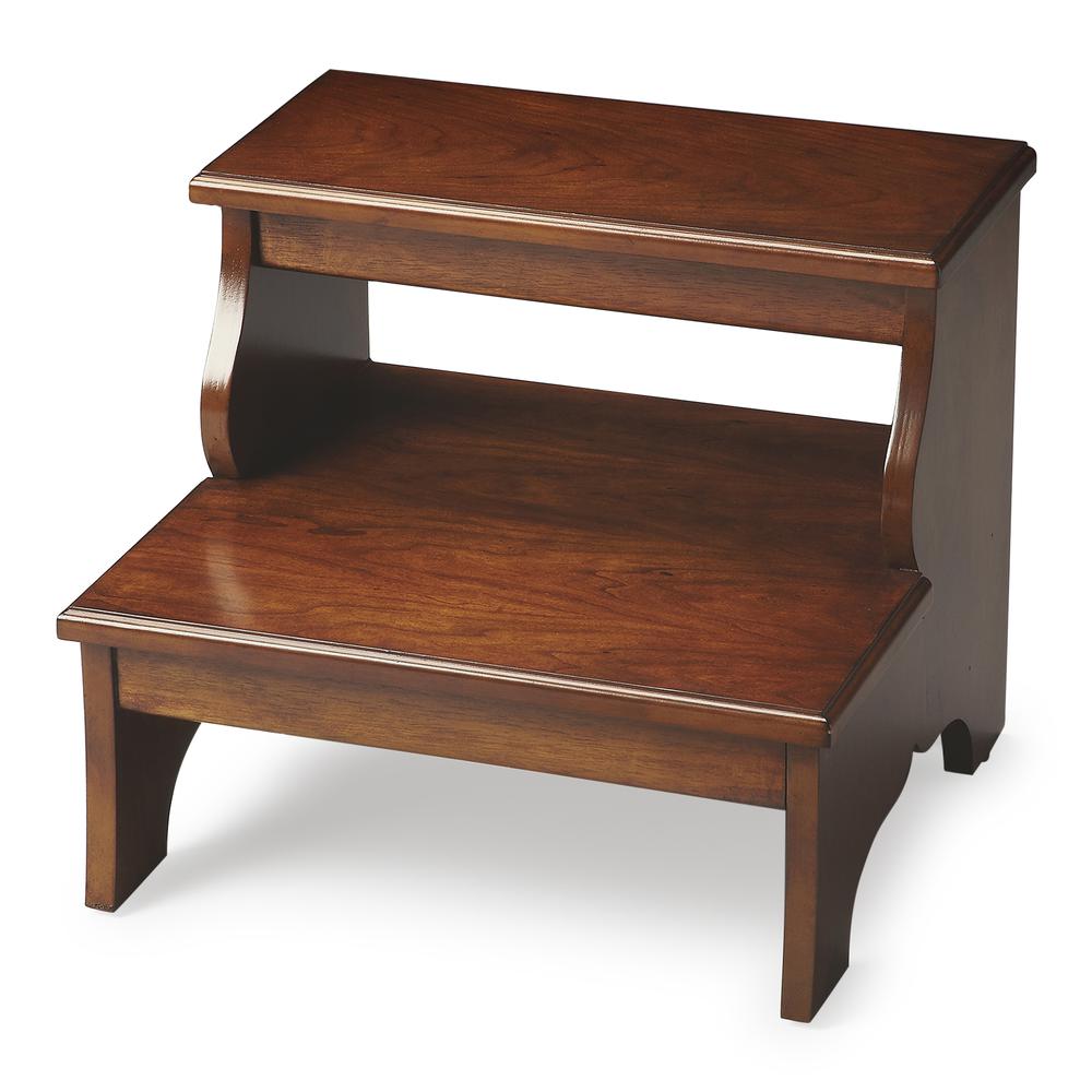 Melrose Step Stool, Medium Brown. Picture 1