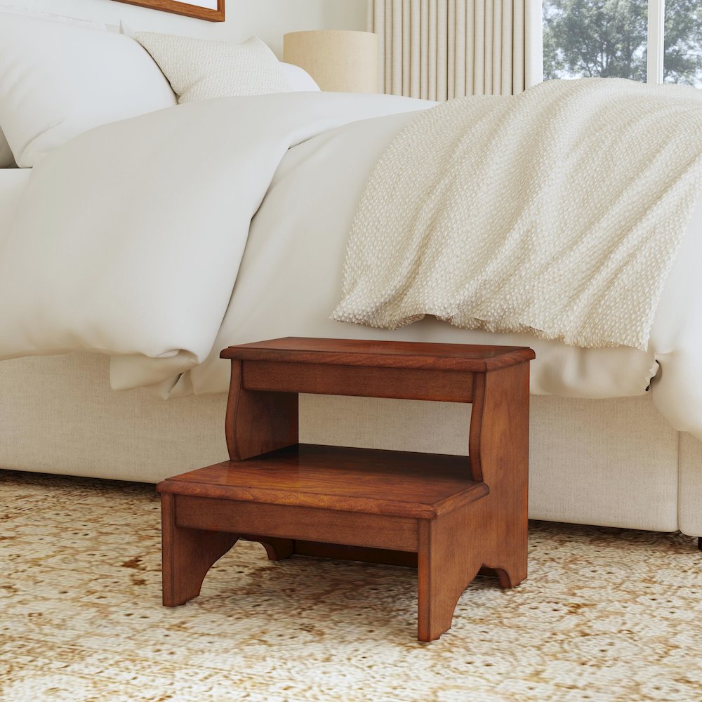 Melrose Step Stool, Medium Brown. Picture 3