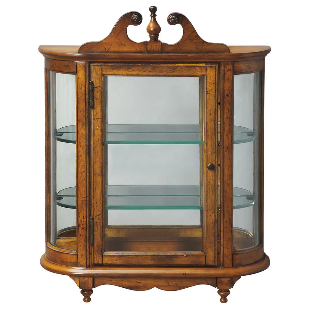 Melinda Wall Curio, Medium Brown. Picture 1