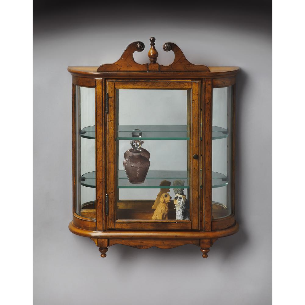Melinda Wall Curio, Medium Brown. Picture 3