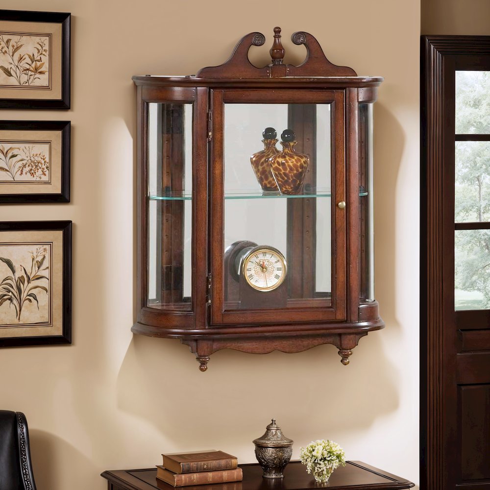 Melinda Wall Curio, Dark Brown. Picture 2