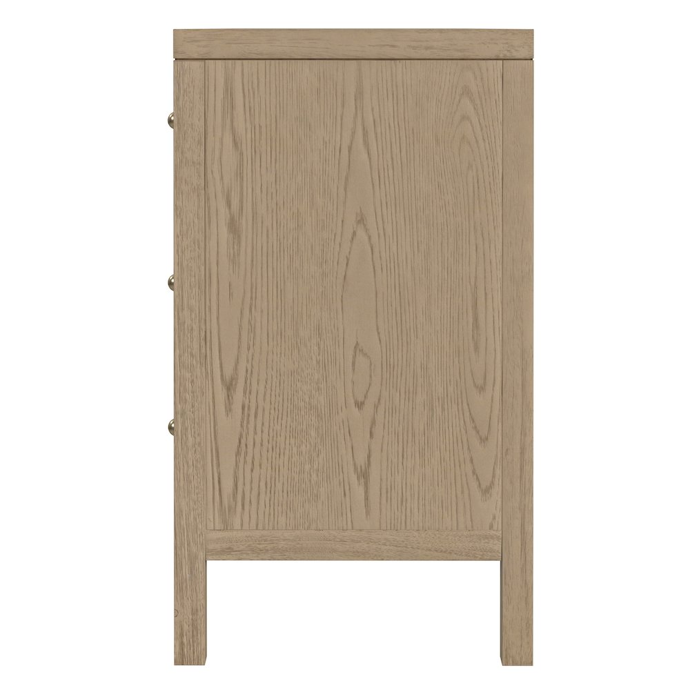 Nora 60 in W. Rectangular Wood 6 Drawer Dresser, Light Brown. Picture 7