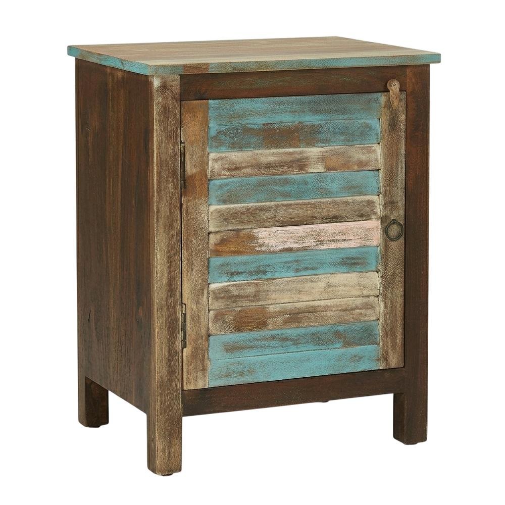 Coastal Distressed Wood Storage Cabinet, Accent Cabinet for Living Room. Picture 5