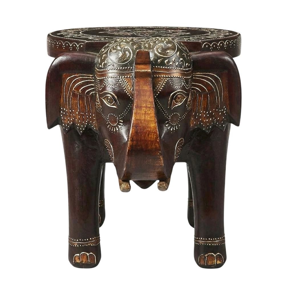 Round Hand Painted Accent Table, Boho Eclectic Side Table for Living Room. Picture 1