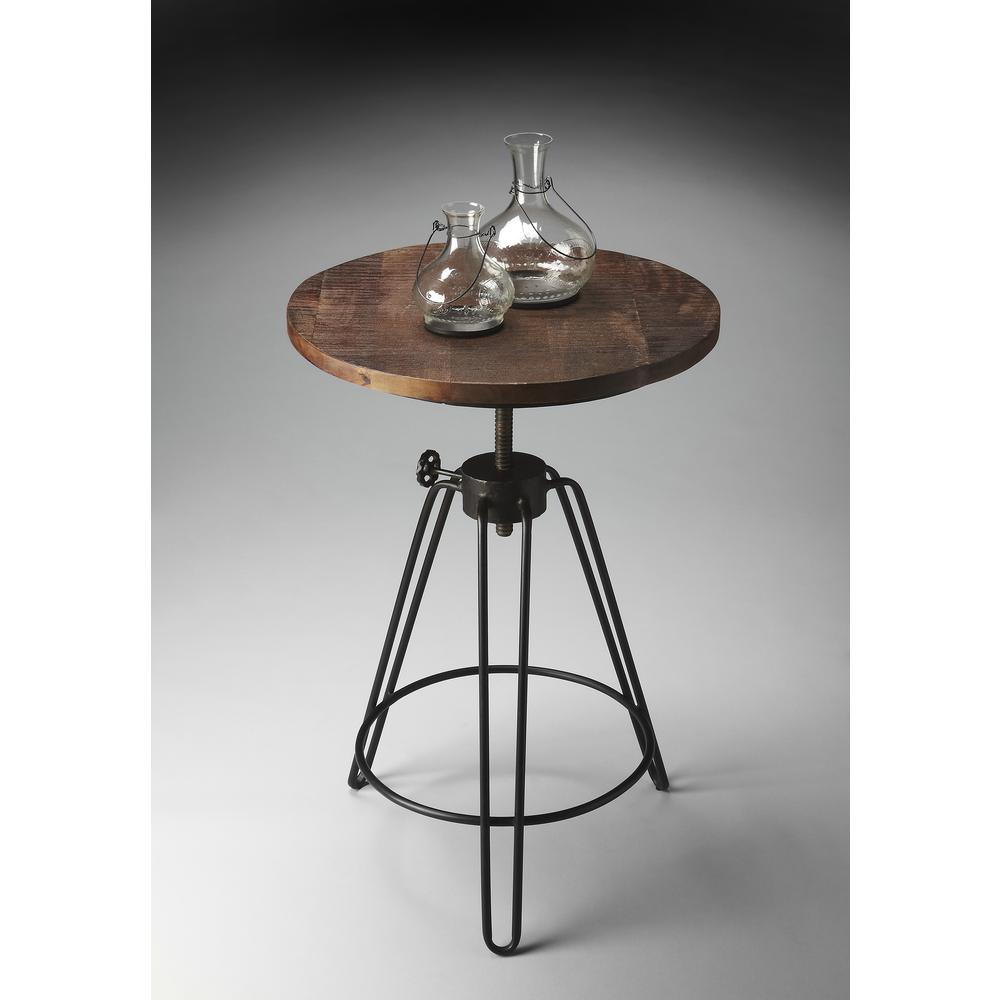 Trenton Metal & Wood Side Table, Multi-Color. Picture 3