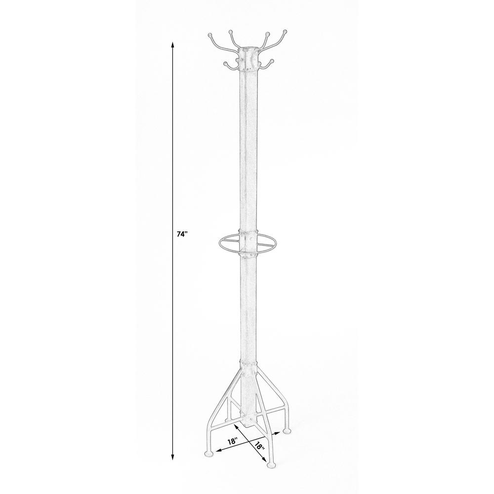 Logan Square & Coat Rack/Tree, Gold, White. Picture 6