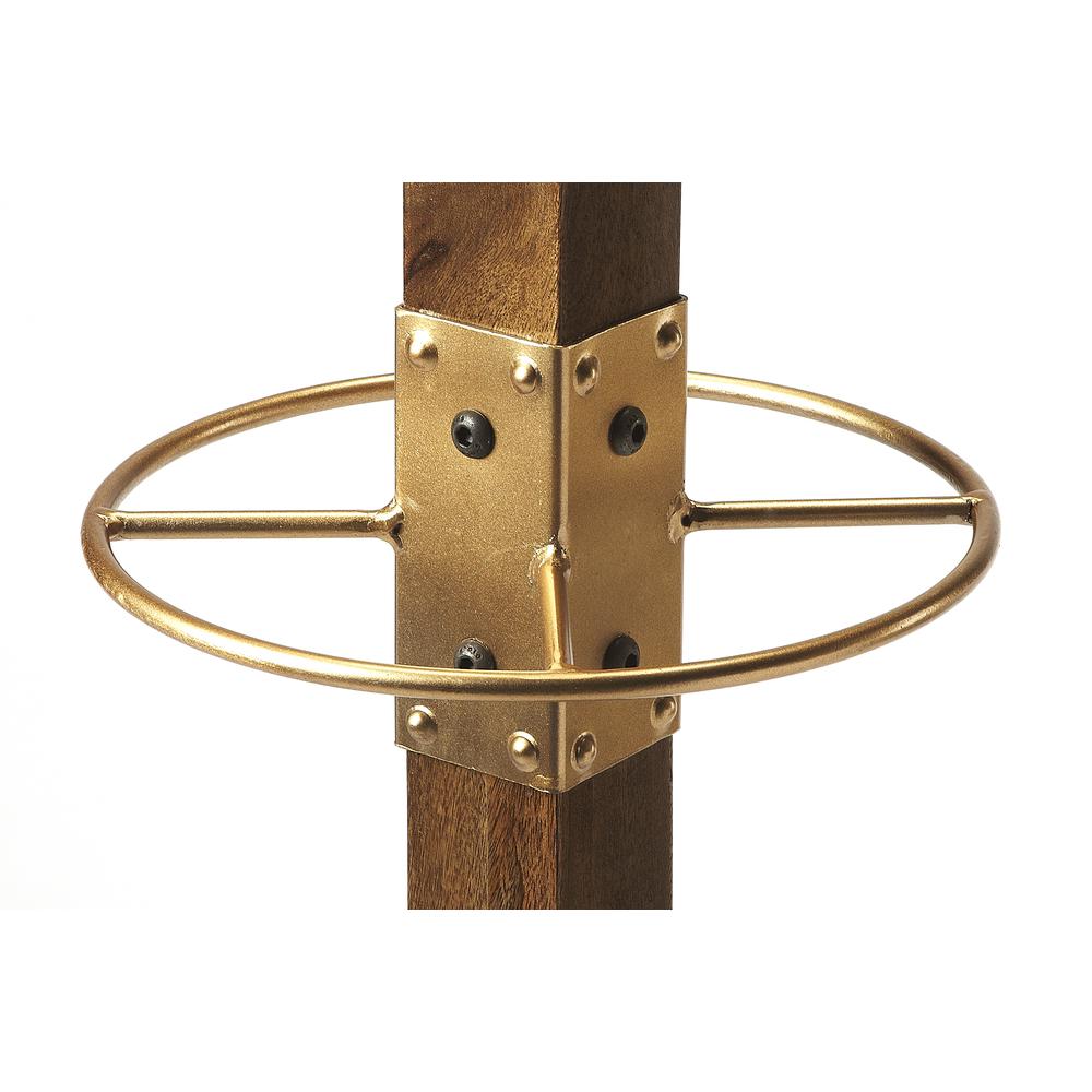 Logan Square Wood & Antique Coat Rack/Tree, Medium Brown. Picture 2