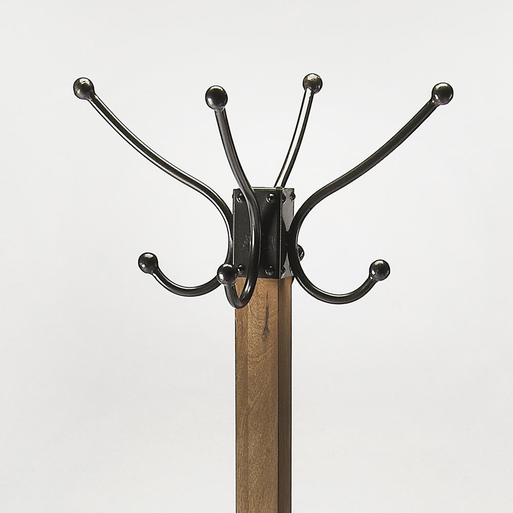 Logan Square Rustic Coat Rack/Tree, Medium Brown. Picture 2
