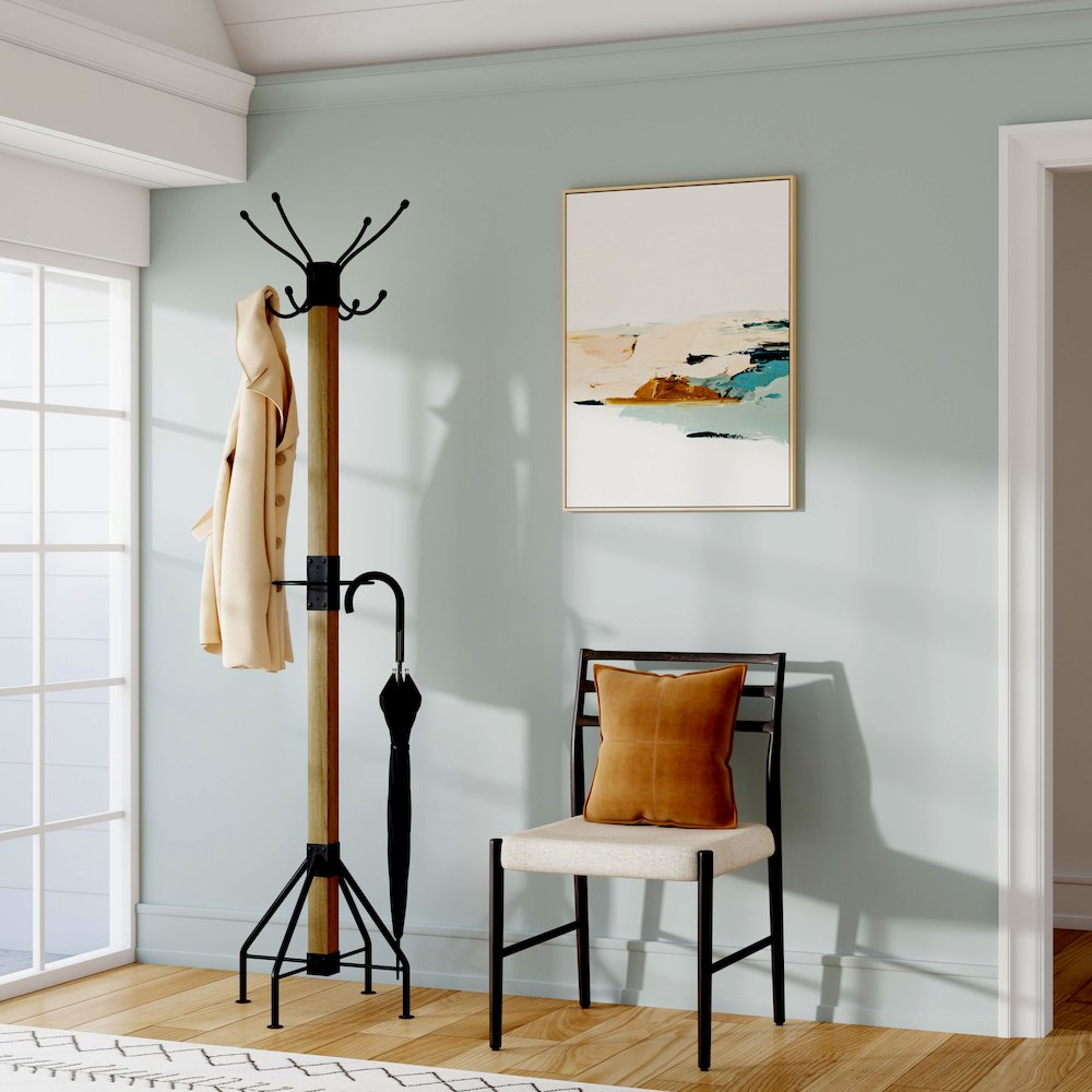 Logan Square Rustic Coat Rack/Tree, Medium Brown. Picture 6