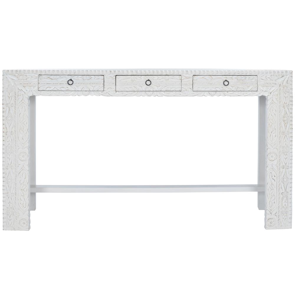 Janta Rectangular Console Table, White. Picture 2