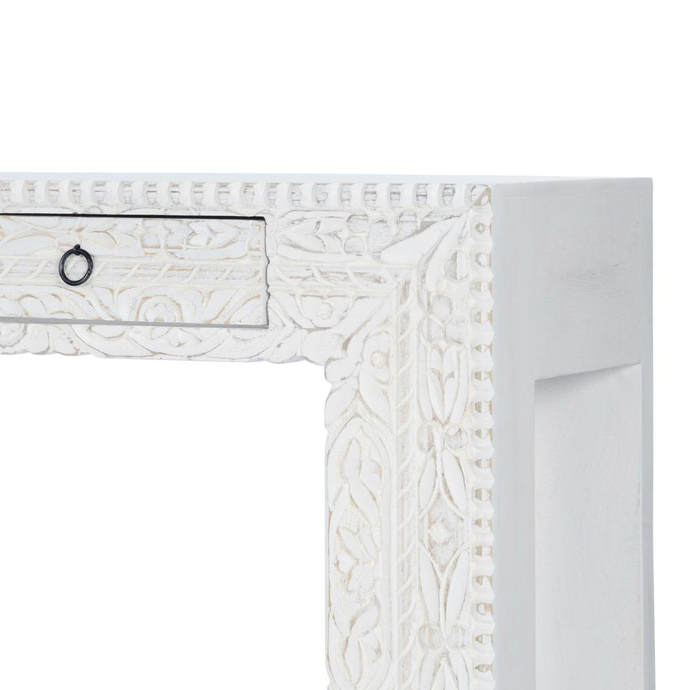 Janta Rectangular Console Table, White. Picture 8