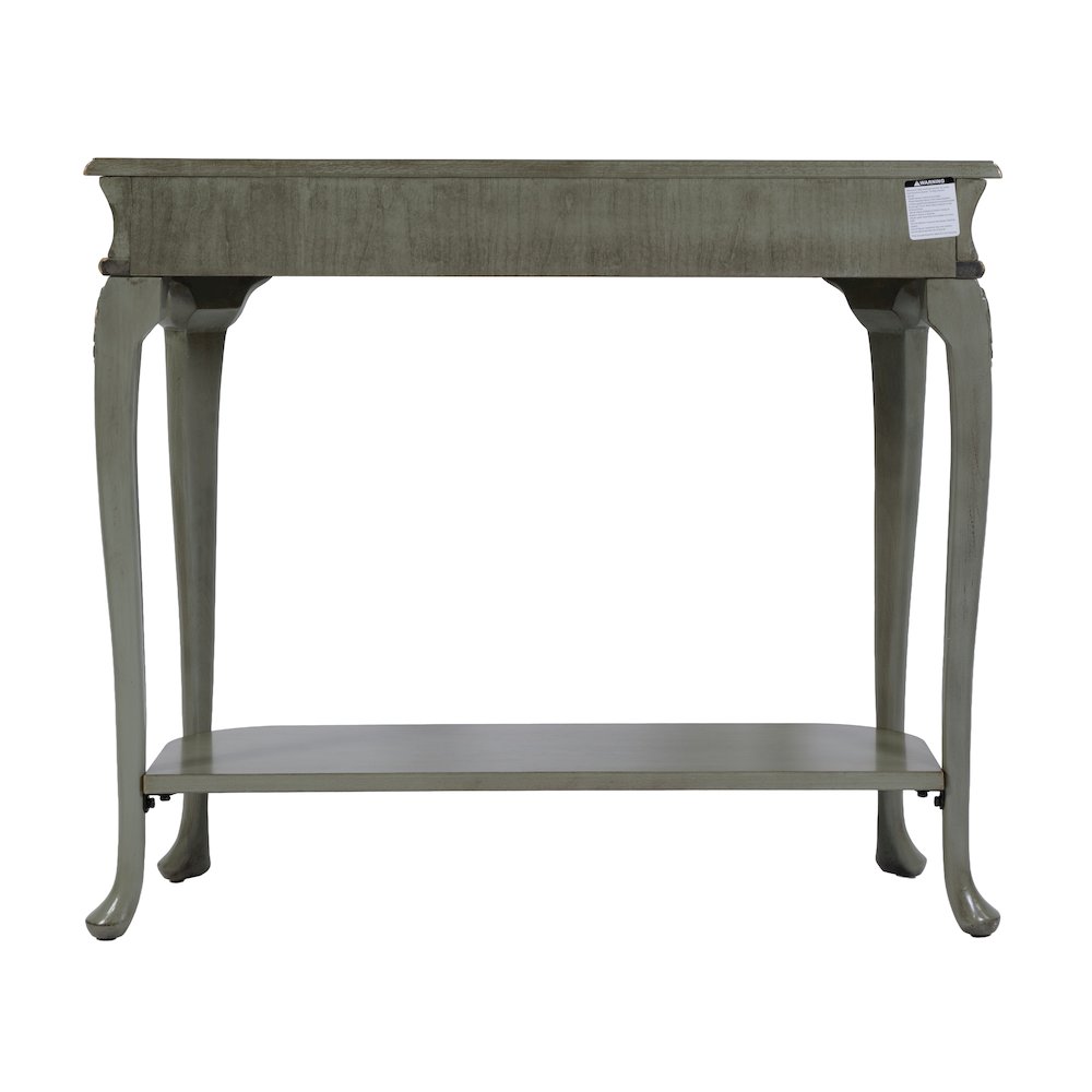 Ridgeland 36 in. W Wood 1 Drawer Console Table,Lower Open Shelf, Pastel Green. Picture 8