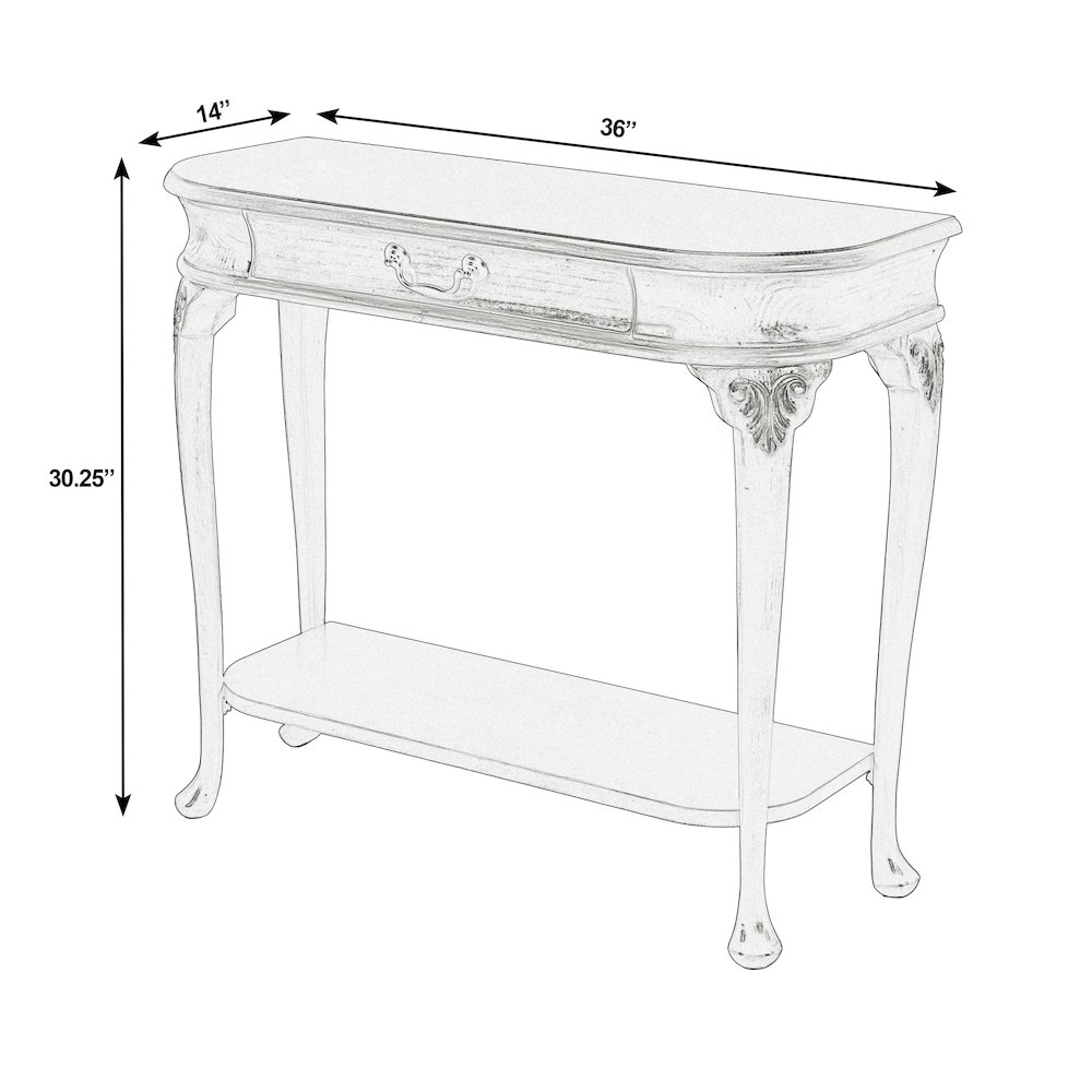 Ridgeland 36 in. W Wood 1 Drawer Console Table,Lower Open Shelf, Pastel Green. Picture 3