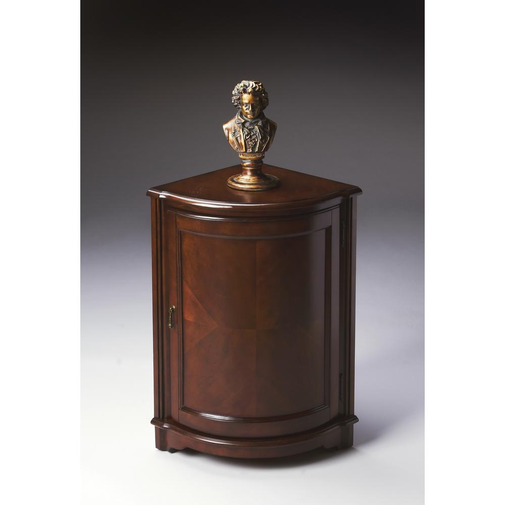 Durham Corner Cabinet, Dark Brown. Picture 7