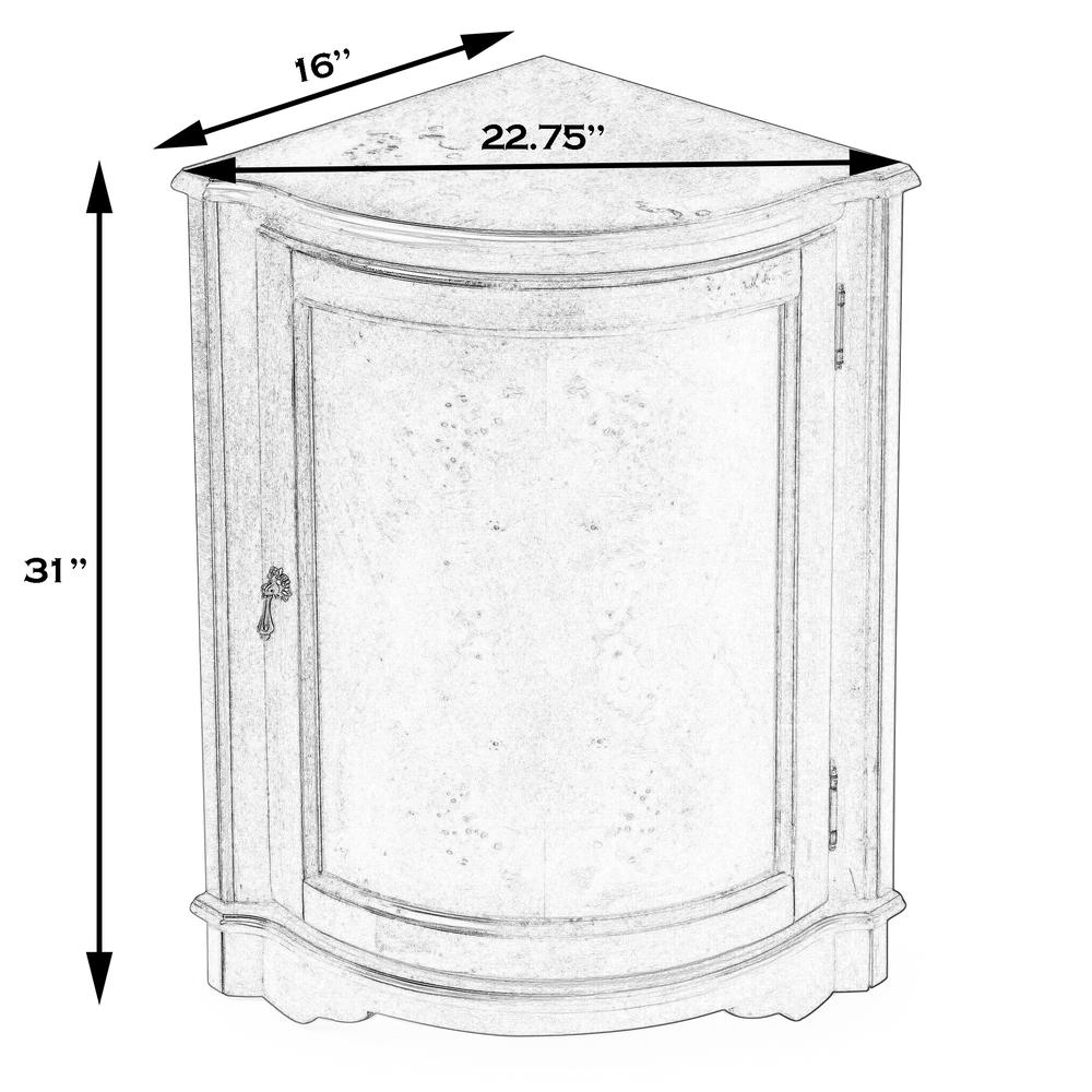 Durham Corner Cabinet, Dark Brown. Picture 5