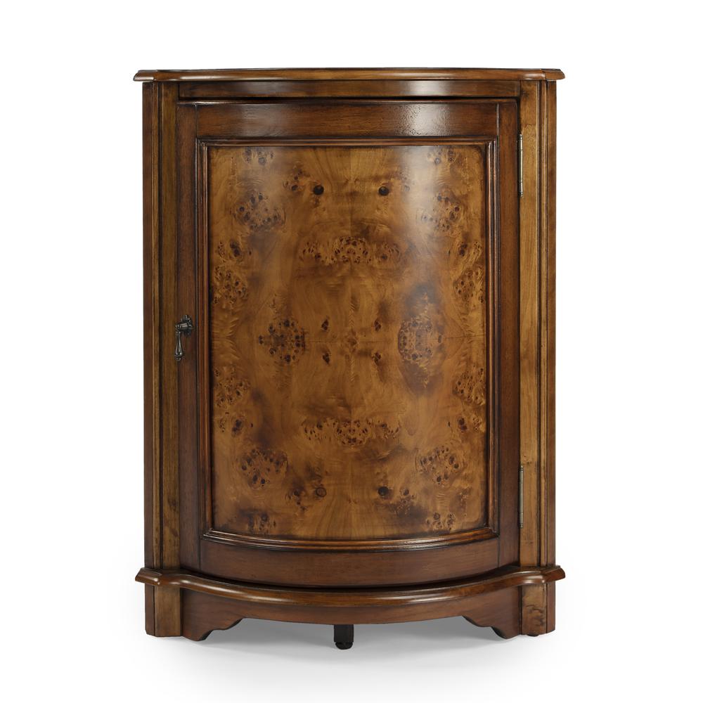 Durham Corner Cabinet, Medium Brown. Picture 6