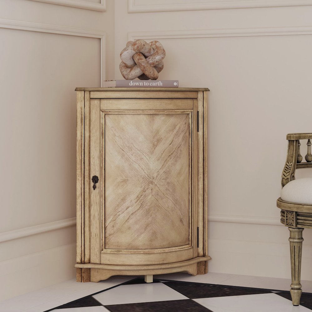 Durham Corner Cabinet, Beige. Picture 7