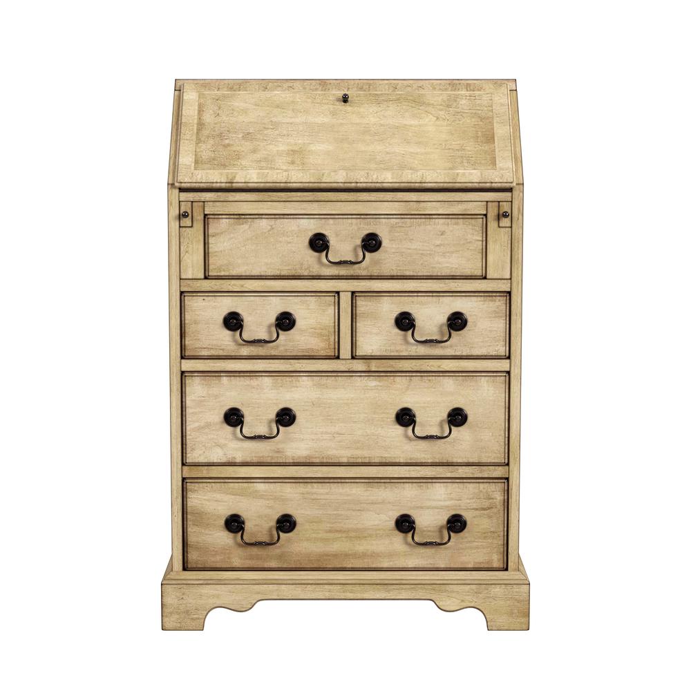 Danforth 5-Drawer Secretary, Beige. Picture 2