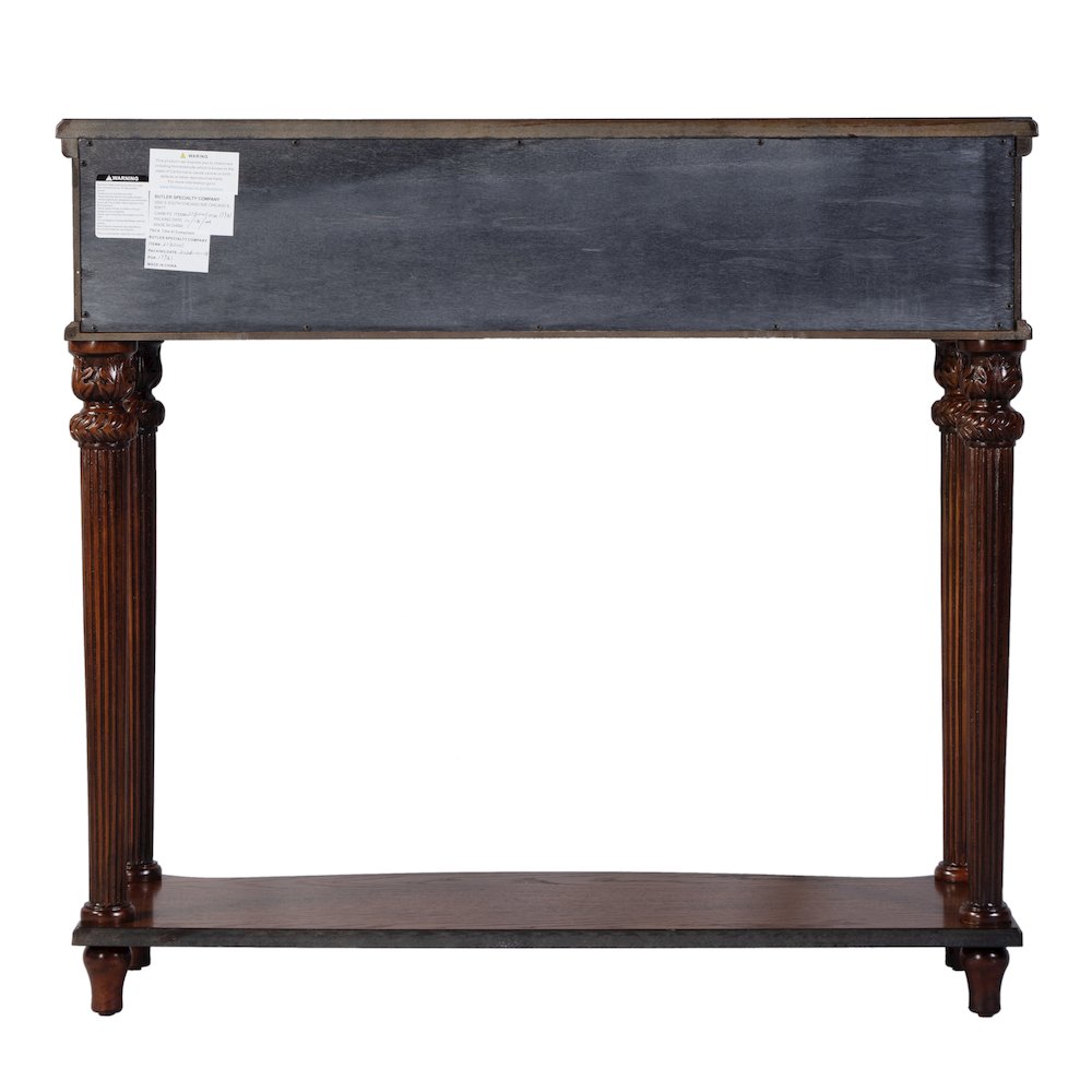 Alexander 37 in. W Wood 1 Drawer Console Table, Brown. Picture 6