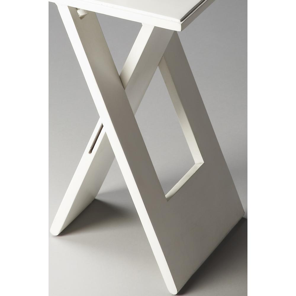 Hammond Folding Side Table, White. Picture 2