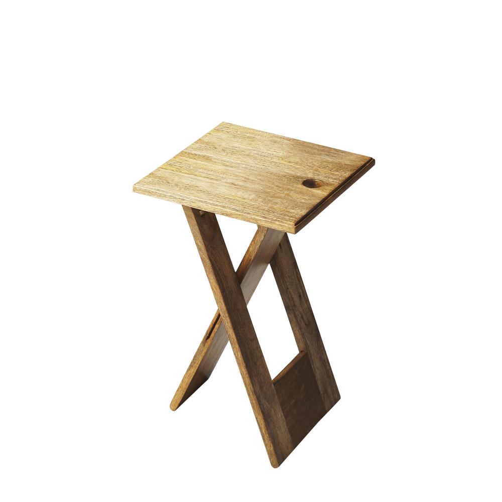 Hammond Folding Side Table, Natural. Picture 1